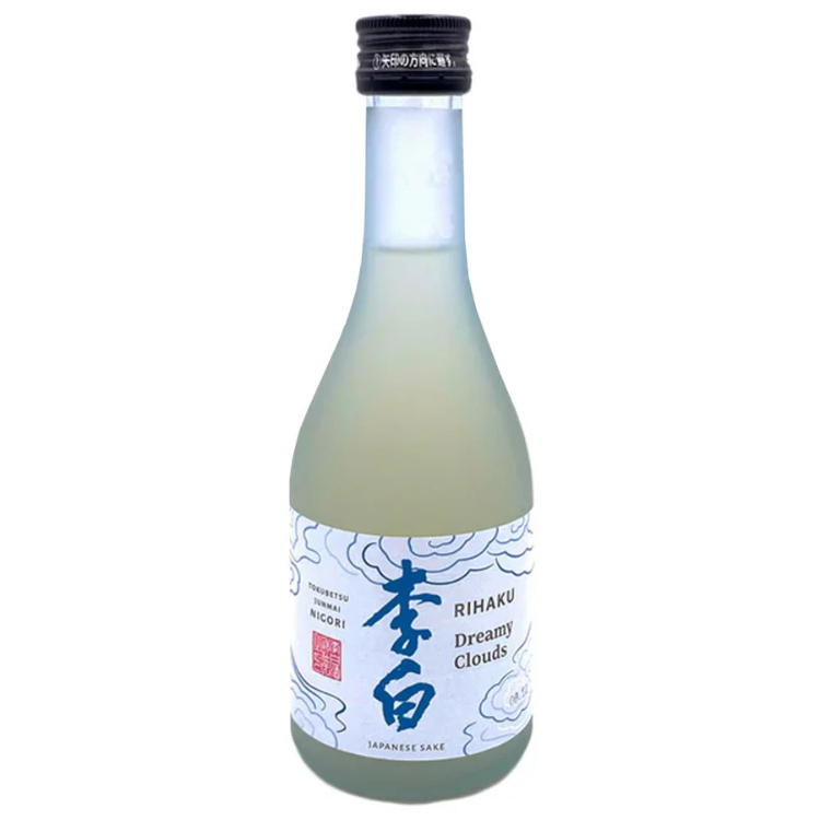 Rihaku Dreamy Clouds Tokubetsu Junmai Nigori Sake - 300ml